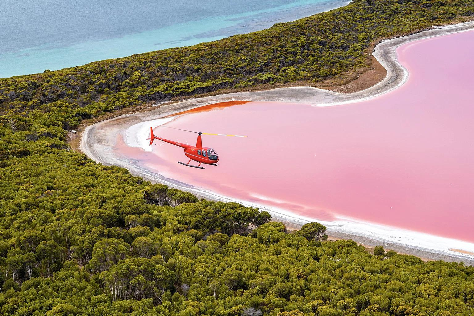 Pink lake Middle Island11