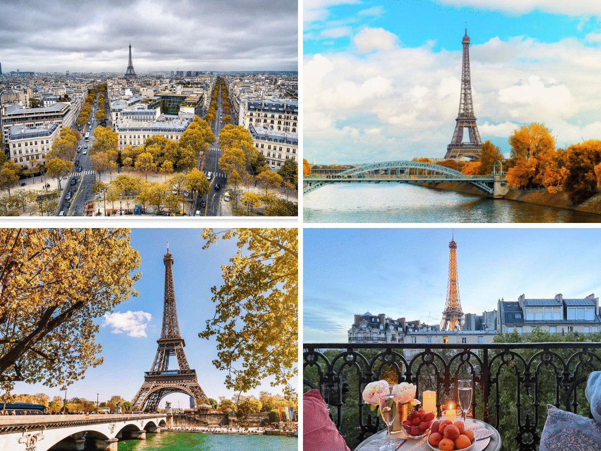 eiffel tower in autumn 1