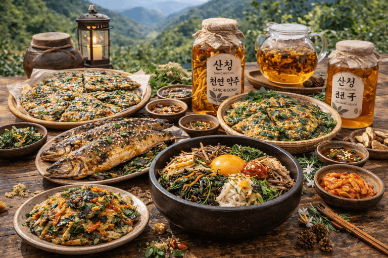 Tinh hoa ẩm thực Sancheong – Hương vị truyền thống giữa núi rừng Hàn Quốc