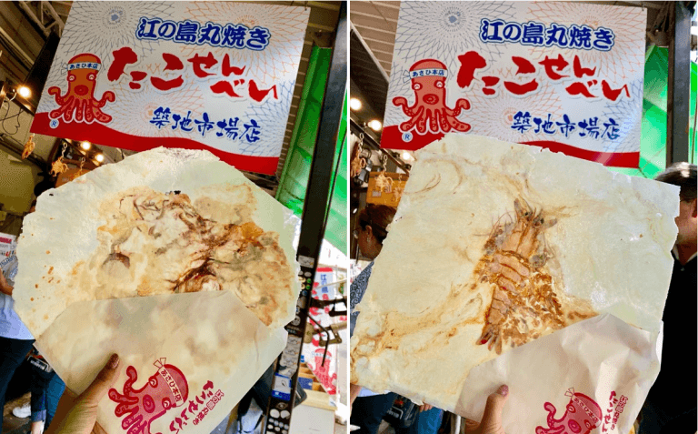 Mỏng như giấy, giòn tan ký ức: Bánh bạch tuộc Nhật Bản